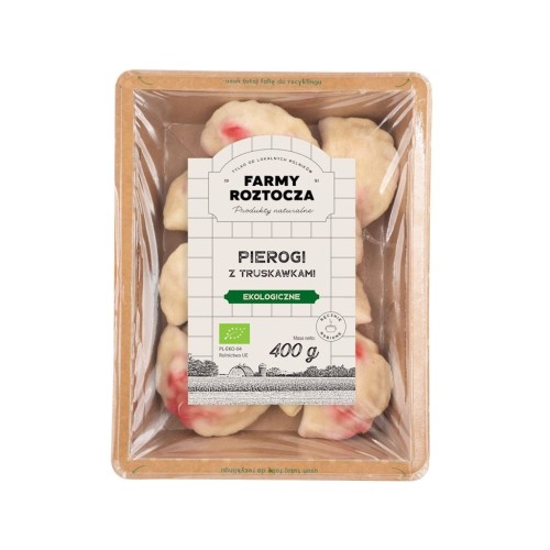 26304PIEROGI Z TRUSKAWKAMI BIO 400 g - FARMY ROZTOCZA (NA ZAMÓWIENIE)-1