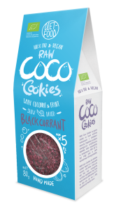 CIASTKA KOKOSOWE Z CZARNĄ PORZECZKĄ BEZ DODATKU CUKRÓW BIO 80 g - DIET-FOOD