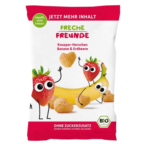 26549CHRUPKI KUKURYDZIANE BANANOWO - TRUSKAWKOWE PO 1 ROKU BIO 30 g - FRECHE FREUNDE-1