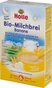 KASZA MANNA MLECZNO - BANANOWA BEZ DODATKU CUKRÓW PO 6 MIESIĄCU BIO 250 g - HOLLE