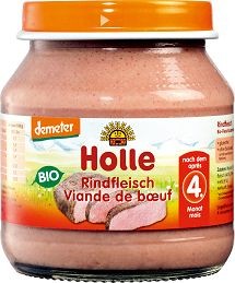 26613OBIADEK MIĘSNY WOŁOWINA BEZ DODATKU CUKRÓW BEZGLUTENOWY PO 5 MIESIĄCU DEMETER BIO 125 g (SŁOIK) - HOLLE-1