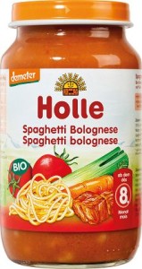 OBIADEK SPAGHETTI BEZ DODATKU CUKRÓW PO 8 MIESIĄCU DEMETER BIO 220 g (SŁOIK) - HOLLE