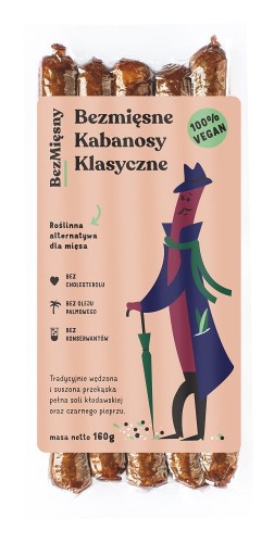 27118BEZMIĘSNE KABANOSY KLASYCZNE 160 g - BEZMIĘSNY-1