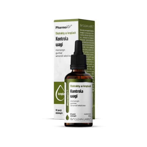 27254EKSTRAKTY W KROPLACH NA KONTROLĘ WAGI BEZGLUTENOWE 30 ml - PHARMOVIT (CLEAN LABEL)-1