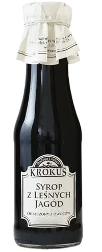 27352SYROP Z LEŚNYCH JAGÓD BEZGLUTENOWY 375 g (300 ml) - KROKUS-1