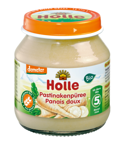 27380PUREE Z PASTERNAKA BEZ DODATKU CUKRÓW BEZGLUTENOWE OD 5 MIESIĄCA DEMETER BIO 125 g (SŁOIK) - HOLLE-1
