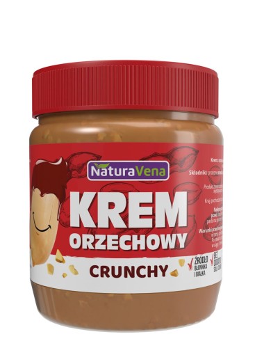 27418KREM ORZECHOWY CRUNCHY 100 % BEZ DODATKU SOLI I CUKRÓW 340 g  - NATURAVENA-1