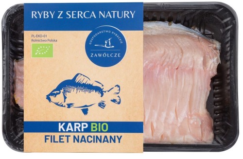 27513KARP ŚWIEŻY FILET NACINANY BIO (około 0,50 kg) (TACKA) - RYBY Z SERCA NATURY (NA ZAMÓWIENIE)-1