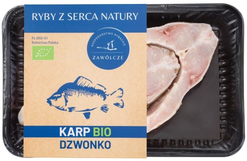 27514KARP ŚWIEŻY DZWONKO BIO (około 0,50 kg) (TACKA) - RYBY Z SERCA NATURY (NA ZAMÓWIENIE)-1