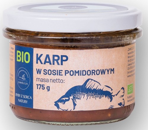 27637KARP W SOSIE POMIDOROWYM BIO 175 g (SŁOIK) - RYBY Z SERCA NATURY-1