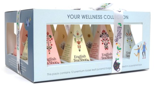 27734KOLEKCJA HERBATEK OWOCOWO - ZIOŁOWYCH BIO PIRAMIDKI (YOUR WELLNESS - 6 SMAKÓW) (12 x 2 g) 24 g - ENGLISH TEA SHOP-1