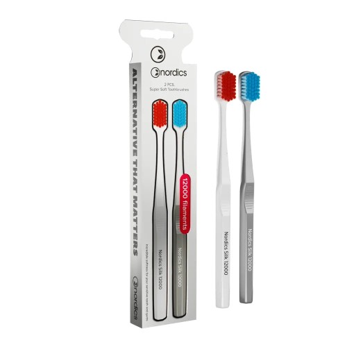 27812SZCZOTECZKA DO ZĘBÓW Z TWORZYWA PLA 12000 SUPER MIĘKKA 2 SZT - NORDICS-1