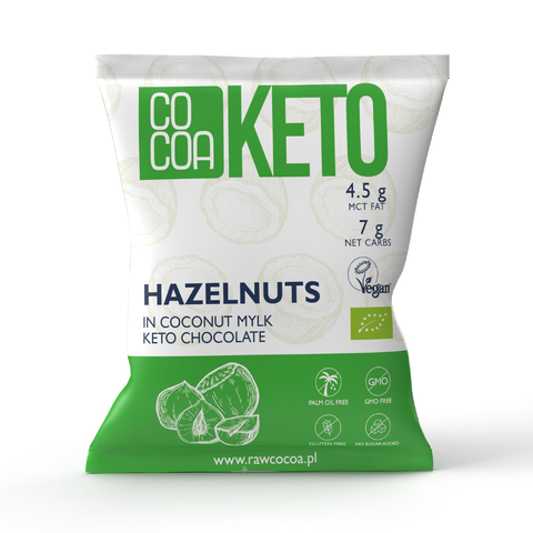 27855ORZECHY LASKOWE W CZEKOLADZIE KETO Z OLEJEM MCT BEZ DODATKU CUKRU BIO 70 g - COCOA-1