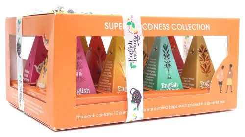 27885KOLEKCJA HERBATEK OWOCOWO - ZIOŁOWYCH BIO PIRAMIDKI (SUPER GOODNESS - 6 SMAKÓW) (12 x 2 g) 24 g - ENGLISH TEA SHOP-1