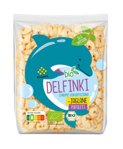 27903CHRUPKI KUKURYDZIANO - JAGLANE DELFINKI BIO 80 g - GRANEX-1