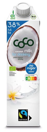 27919COCONUT MILK - NAPÓJ KOKOSOWY DO PICIA 3,8 % TŁUSZCZU BEZ DODATKU CUKRÓW FAIR TRADE  BIO 1 L - COCO (DR MARTINS)-1