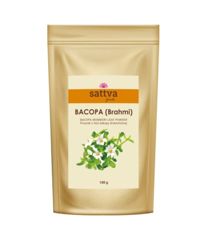 27987BAKOPA DROBNOLISTNA (BRAHMI) W PROSZKU 100 g - SATTVA-1