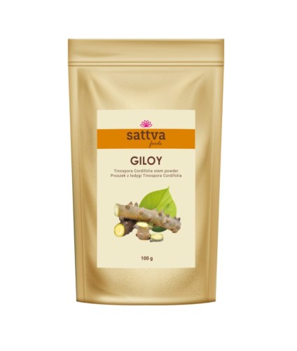 27988GILOY (TINOSPORA CORDIFOLIA) W PROSZKU 100 g - SATTVA-1