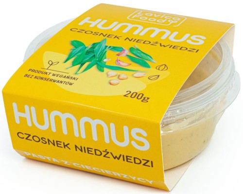 28069HUMMUS CZOSNEK NIEDŹWIEDZI 200 g - LAVICA FOOD-1