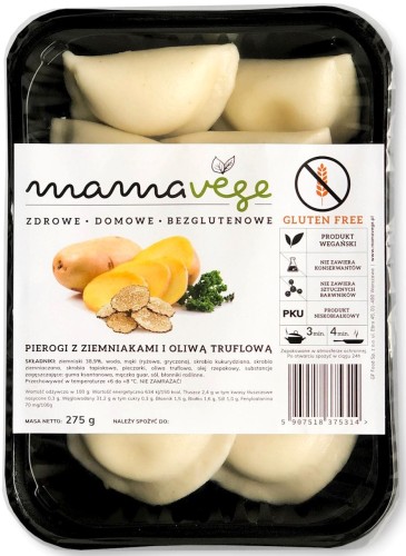 28075PIEROGI Z ZIEMNIAKAMI I OLIWĄ TRUFLOWĄ BEZGLUTENOWE 275 g - MAMA VEGE-1