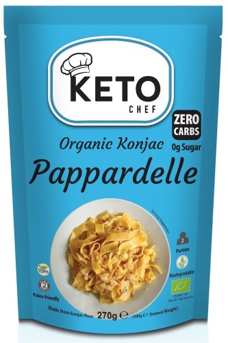 28232MAKARON KETO (KONJAC TYPU NOODLE PAPPARDELLE) BEZGLUTENOWY BIO 270 g - KETO CHEF (BETTER THAN FOODS)-1