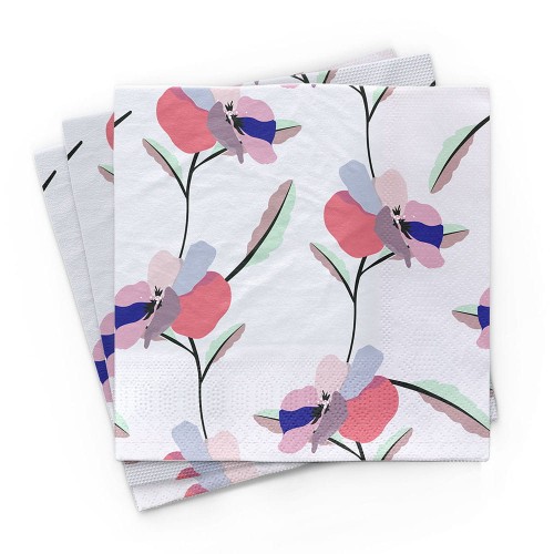 28300SERWETKI STOŁOWE BAMBUSOWE PANSIES 20 szt - CHIC-MIC-1