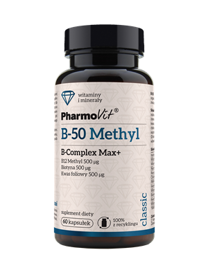 28337WITAMINA B-50 METHYL B-COMPLEX MAX+ 60 KAPSUŁEK 40,2 g - PHARMOVIT (CLASSIC)-1