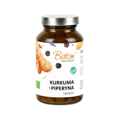 28546KURKUMA + PIPERYNA BIO 240 TABLETEK 120 g - BATOM-1
