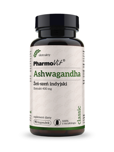 28576ASHWAGANDHA EKSTRAKT 90 KAPSUŁEK 45 g (400 mg) - PHARMOVIT (CLASSIC)-1