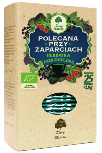 28601HERBATKA POLECANA PRZY ZAPARCIACH BIO (25 x 2 g) 50 g - DARY NATURY-1