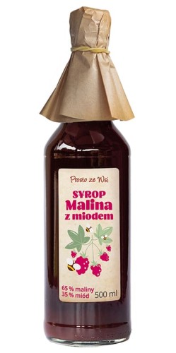 28704SYROP MALINA Z MIODEM 500 ml - PROSTO ZE WSI-1