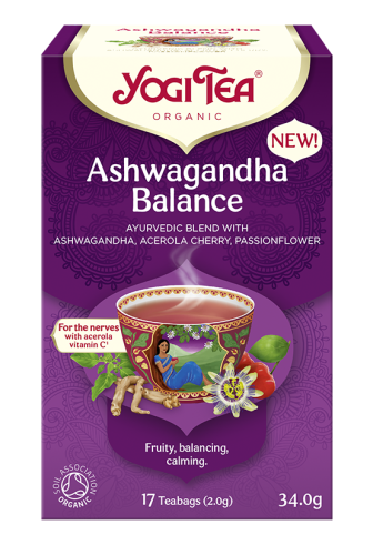 28808HERBATKA AJURWEDYJSKA RÓWNOWAGA Z ASHWAGANDHĄ (ASHWAGANDHA BALANCE) BIO (17 x 2 g) 34 g - YOGI TEA-1