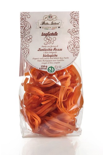 28811MAKARON (Z SOCZEWICY CZERWONEJ I BRĄZOWEGO RYŻU) TAGLIATELLE BEZGLUTENOWY BIO 250 g - PASTA NATURA-1