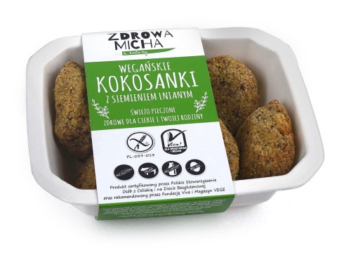 28957KOKOSANKI Z SIEMIENIEM LNIANYM BEZGLUTENOWE 160 g - ZDROWA MICHA (NA ZAMÓWIENIE)-1