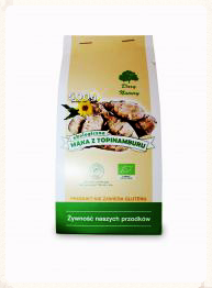 Mąka z topinamburu Eko 500g nadaje przyjemny smak potraw, źródło inuliny