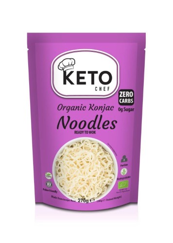 29014MAKARON KETO (KONJAC TYPU NOODLE GOTOWY NA WOKA) BEZGLUTENOWY BIO 270 g - KETO CHEF (BETTER THAN FOODS)-1