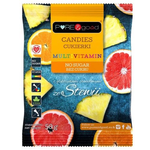 29143CUKIERKI MULTIVITAMIN ZE STEWIĄ BEZ CUKRU 50 g - PURE&GOOD-1