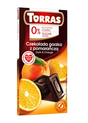 29184CZEKOLADA GORZKA Z POMARAŃCZĄ BEZ DODATKU CUKRU BEZGLUTENOWA 75 g - TORRAS-1