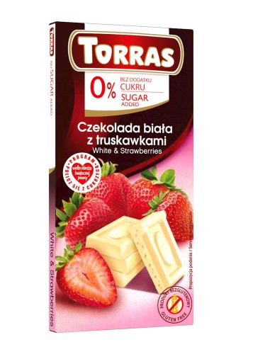 29189CZEKOLADA BIAŁA Z TRUSKAWKAMI BEZ DODATKU CUKRU BEZGLUTENOWA 75 g - TORRAS-1