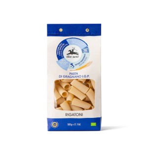 MAKARON GRAGNANO (SEMOLINOWY) RIGATONI BIO 500 g - ALCE NERO