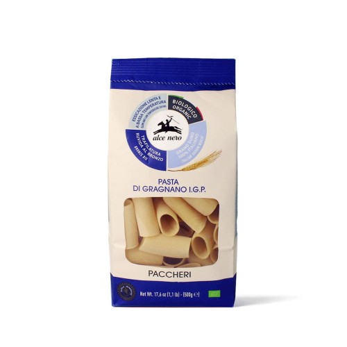 29573MAKARON GRAGNANO (SEMOLINOWY) PACCHERI BIO 500 g  - ALCE NERO-1