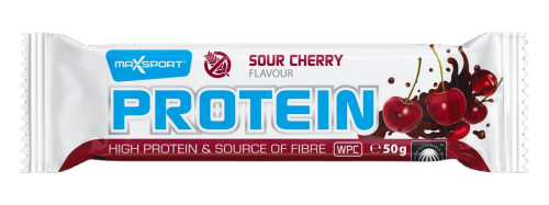 29838BATON PROTEINOWY WPC O SMAKU WIŚNIOWYM W POLEWIE KAKAOWEJ BEZGLUTENOWY 50 g - MAXSPORT-1