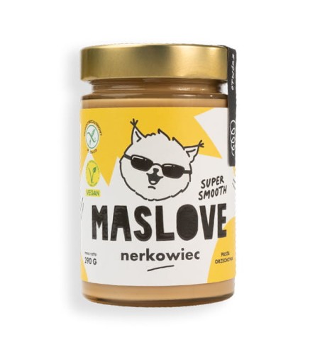29929PASTA Z ORZECHÓW NERKOWCA SUPER SMOOTH BEZGLUTENOWA 290 g - MASLOVE-1