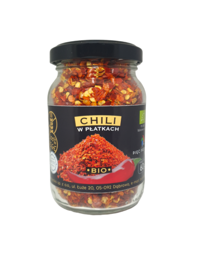 30042CHILI PŁATKI BEZGLUTENOWE BIO 60 g - PIĘĆ PRZEMIAN-1