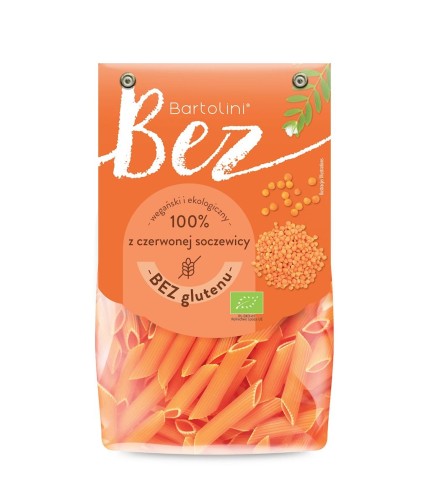 30102MAKARON PROTEINOWY (Z SOCZEWICY CZERWONEJ) PENNE BEZGLUTENOWY BIO 250 g - BARTOLINI-1