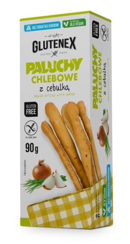 30298PALUCHY CHLEBOWE Z CEBULĄ BEZ DODATKU CUKRÓW BEZGLUTENOWE 90 g - GLUTENEX-1