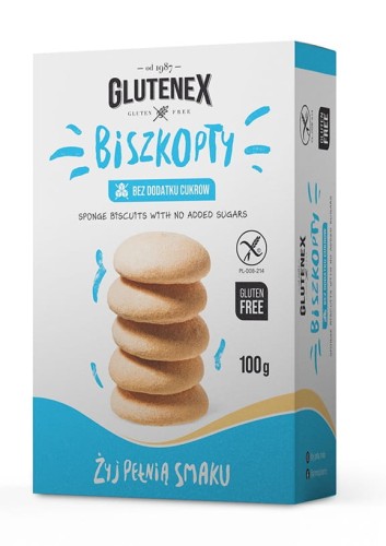 30302BISZKOPTY BEZ DODATKU CUKRÓW BEZGLUTENOWE 100 g - GLUTENEX-1
