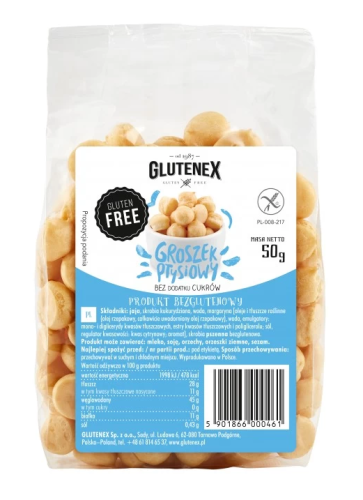 30310GROSZEK PTYSIOWY BEZ DODATKU CUKRÓW BEZGLUTENOWY 50 g - GLUTENEX-1