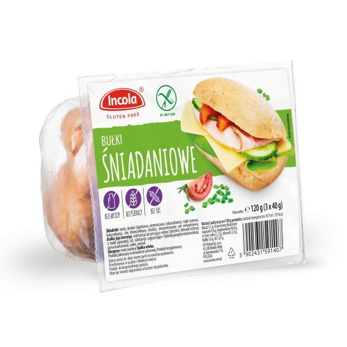 30488BUŁKI ŚNIADANIOWE BEZGLUTENOWE (3 x 40 g) 120 g - INCOLA-1