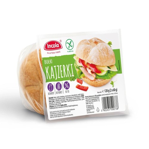 30489BUŁKI KAJZERKI BEZGLUTENOWE (2 x 60 g) 120 g - INCOLA-1